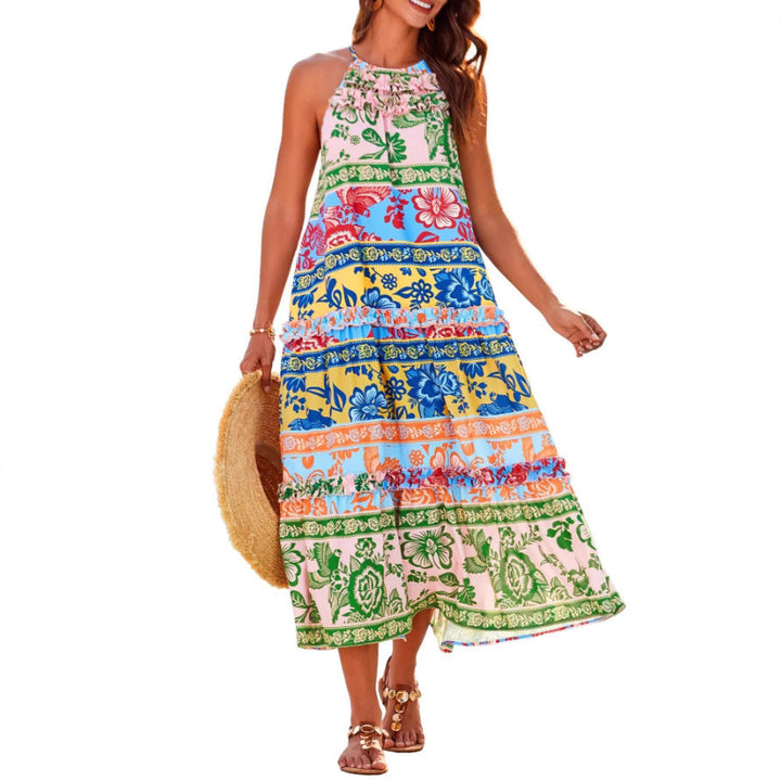 Paloma | Boho Halter Tiered Maxi Dress