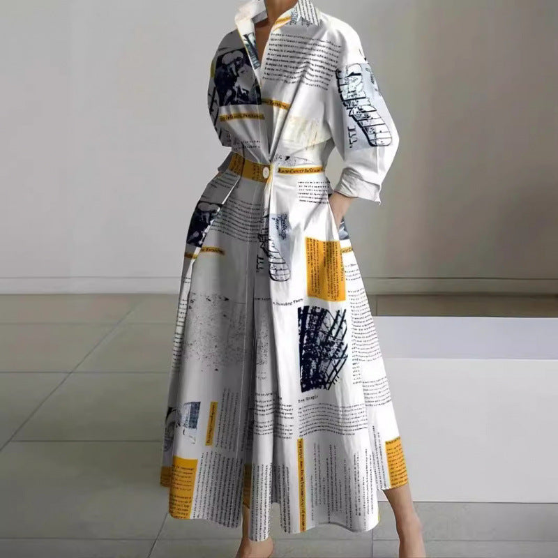 SOFER | Elegant Front Wrap Collared Maxi Dress