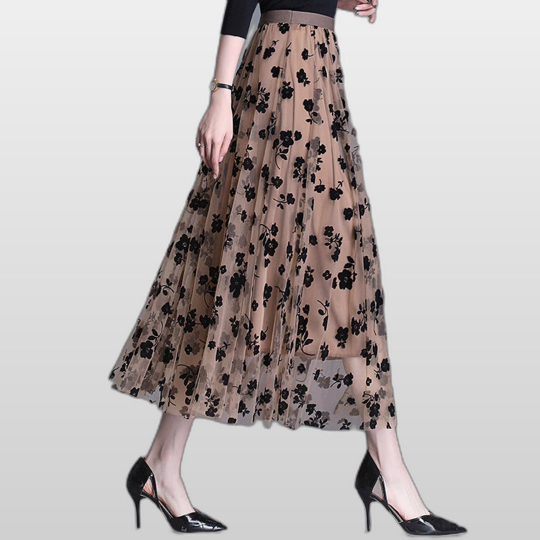 ADELINE | Floral Midi Skirt for Women