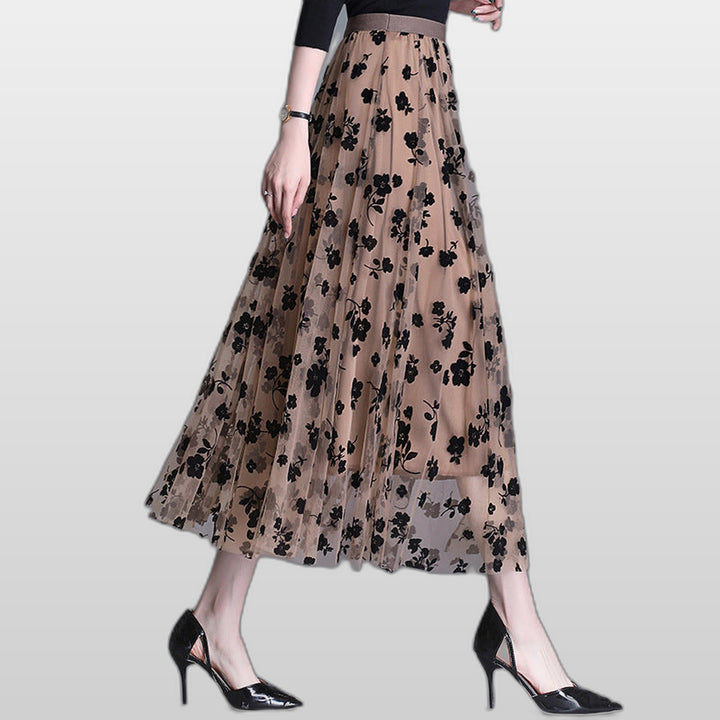 ADELINE | Floral Midi Skirt for Women