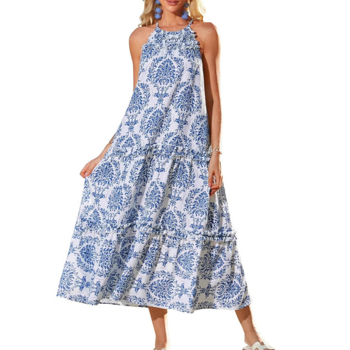 Paloma | Boho Halter Tiered Maxi Dress