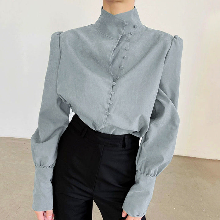 FADI | Button Front Long Sleeve Blouse for Women