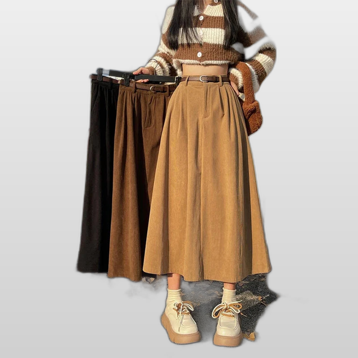 ESTELLE | Women's High Waist Midi Skirt