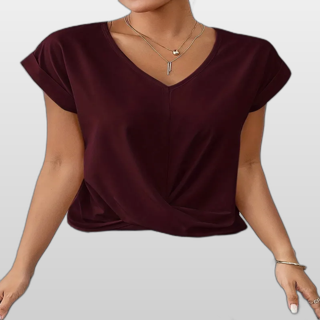 BELLE | Casual Elegant V-Neck Women's Top
