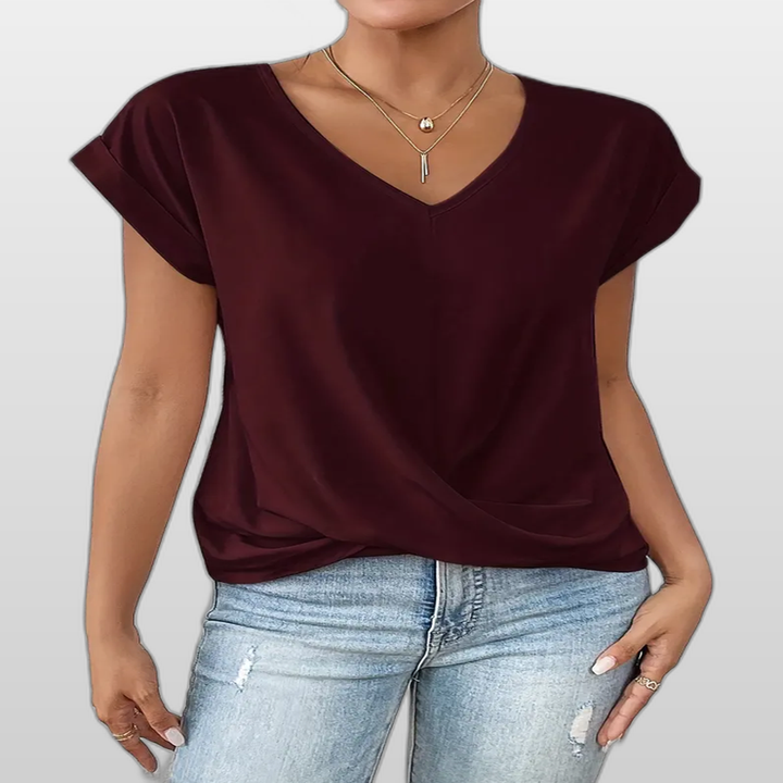 BELLE | Casual Elegant V-Neck Women's Top