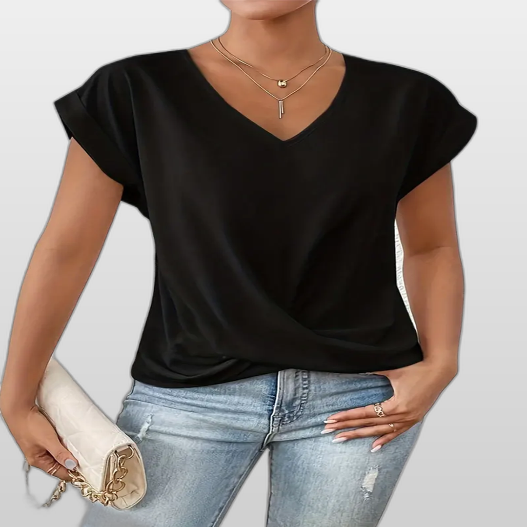 BELLE | Casual Elegant V-Neck Women's Top