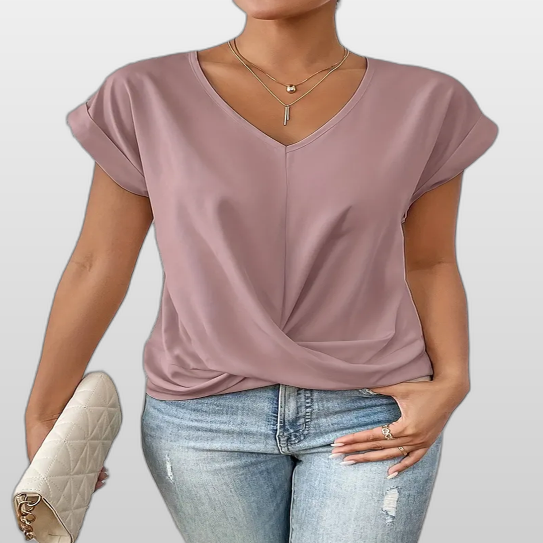 BELLE | Casual Elegant V-Neck Women's Top