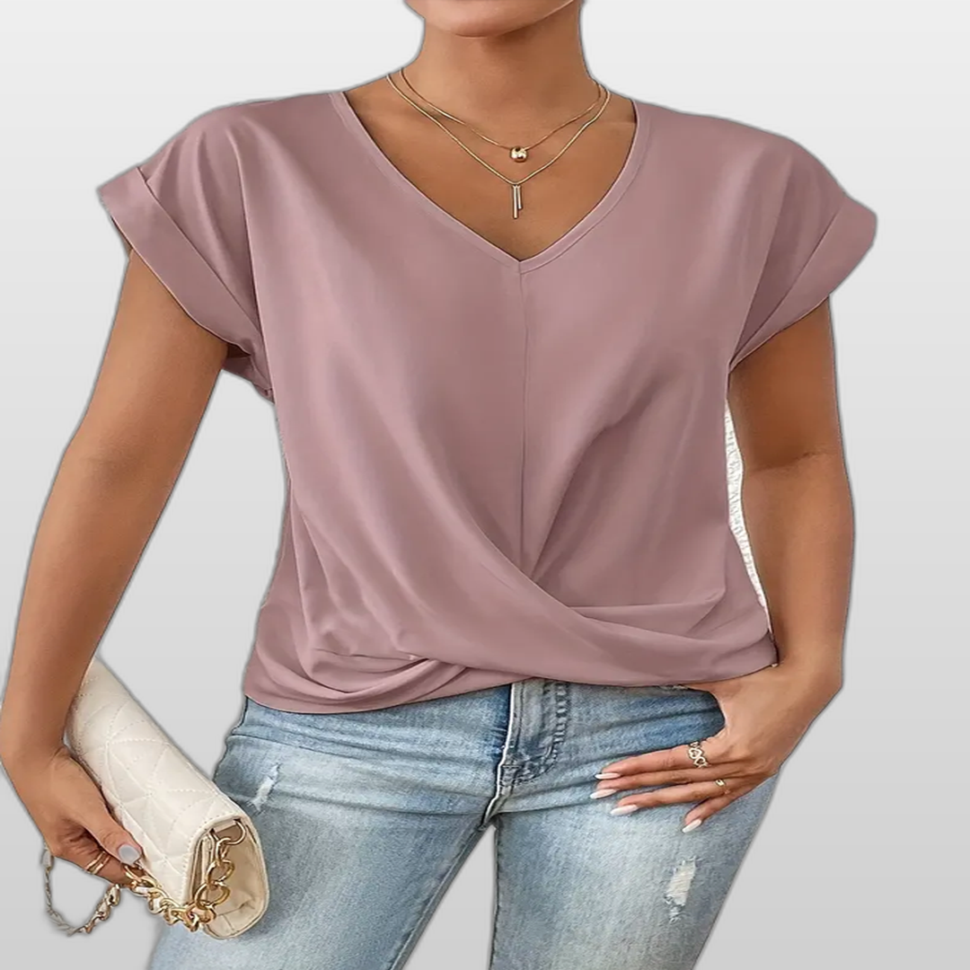 BELLE | Casual Elegant V-Neck Women's Top