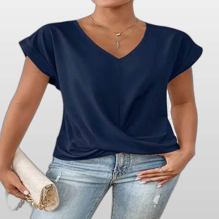 BELLE | Casual Elegant V-Neck Women's Top