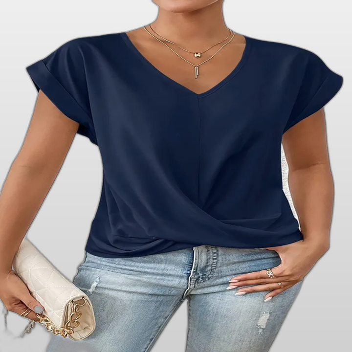 BELLE | Casual Elegant V-Neck Women's Top