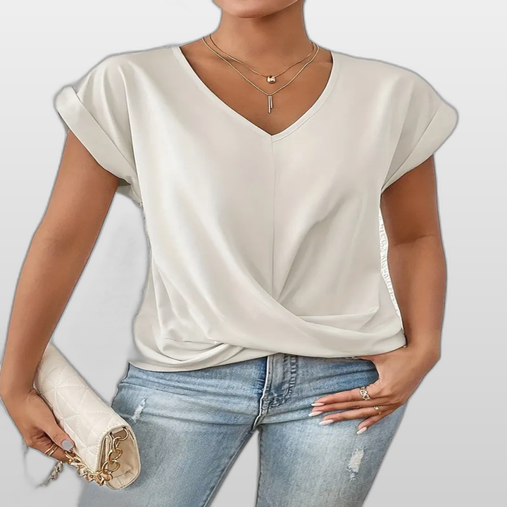 BELLE | Casual Elegant V-Neck Women's Top