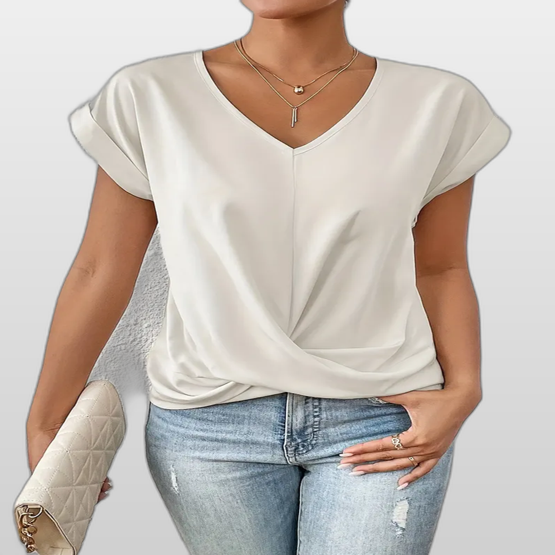 BELLE | Casual Elegant V-Neck Women's Top