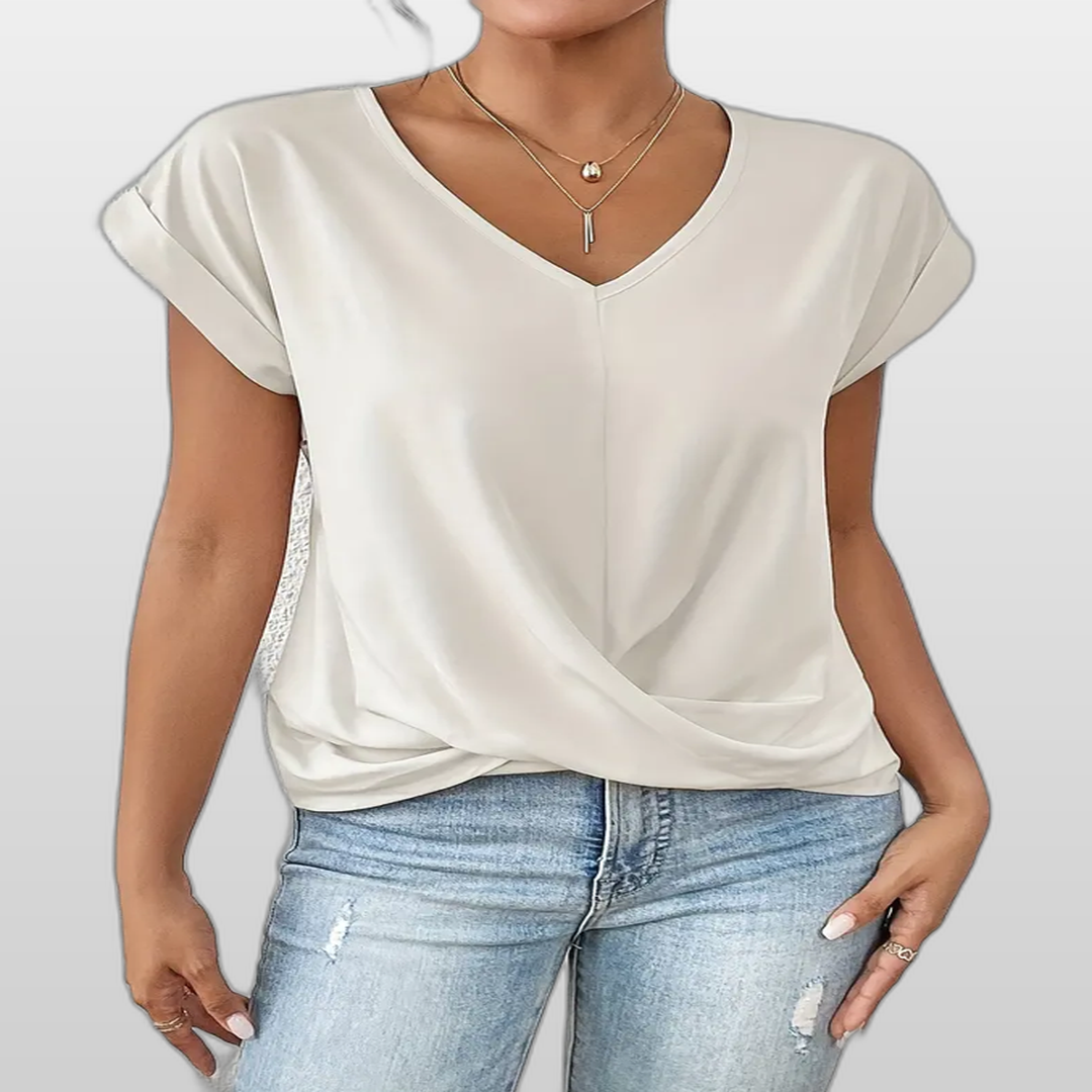 BELLE | Casual Elegant V-Neck Women's Top