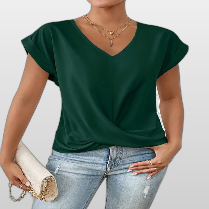 BELLE | Casual Elegant V-Neck Women's Top