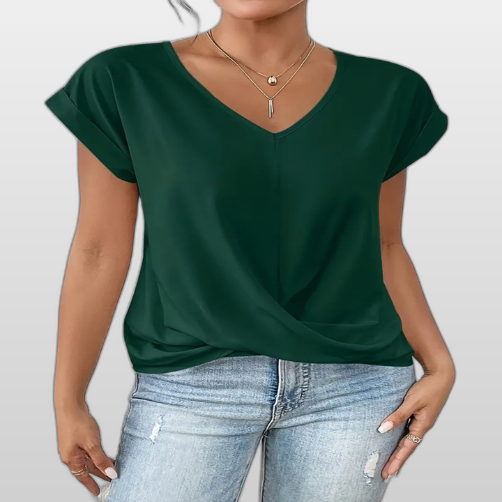 BELLE | Casual Elegant V-Neck Women's Top