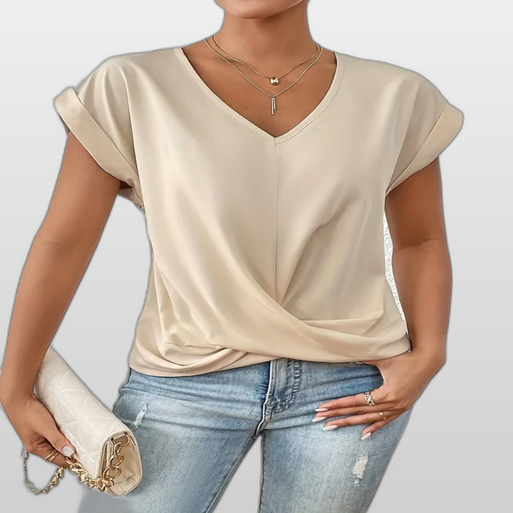 BELLE | Casual Elegant V-Neck Women's Top