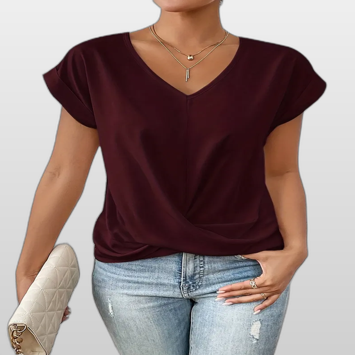 BELLE | Casual Elegant V-Neck Women's Top
