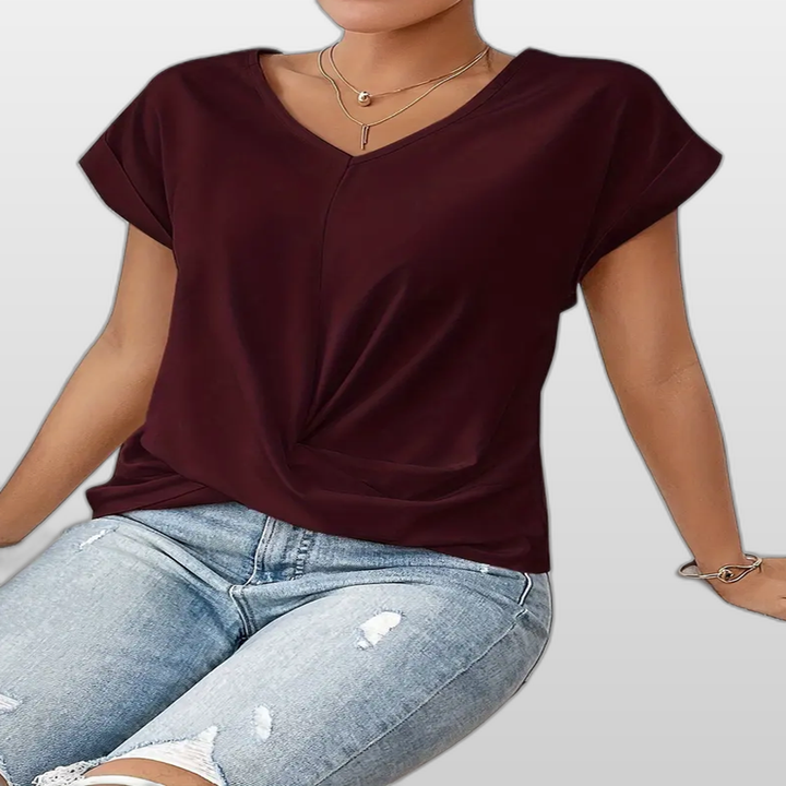 BELLE | Casual Elegant V-Neck Women's Top