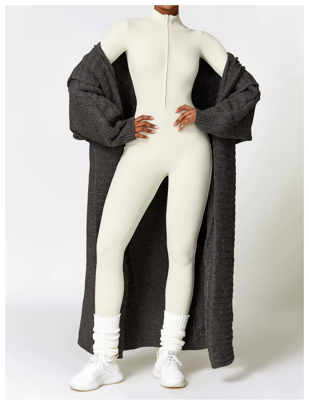 CASSIA | Women's Fleece-Lined Jumpsuit | Zip-Up Turtleneck Active One-Piece