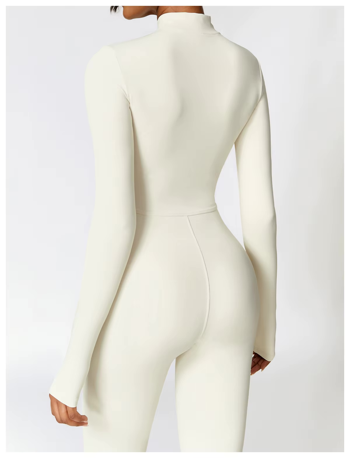 CASSIA | Women's Fleece-Lined Jumpsuit | Zip-Up Turtleneck Active One-Piece