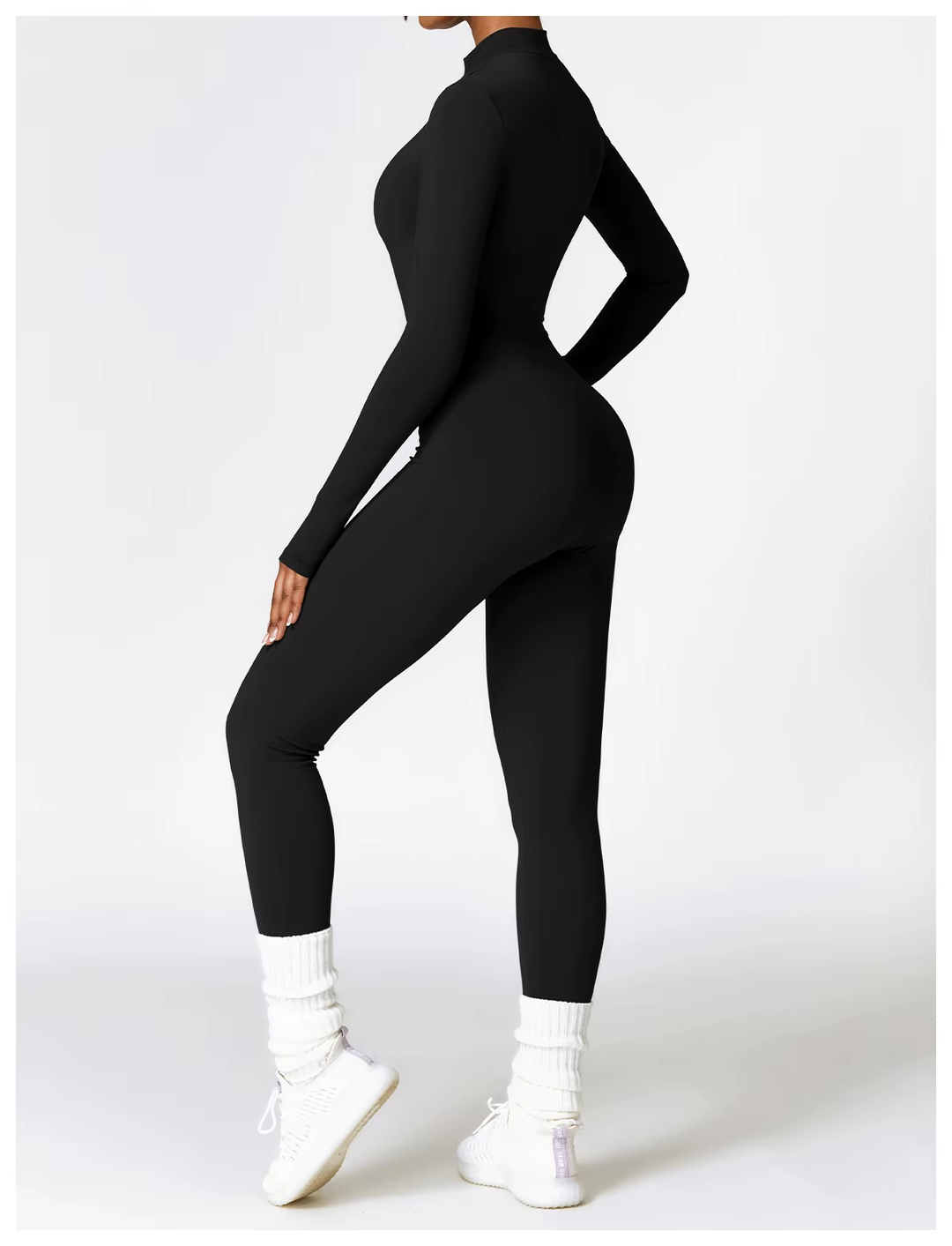 CASSIA | Women's Fleece-Lined Jumpsuit | Zip-Up Turtleneck Active One-Piece
