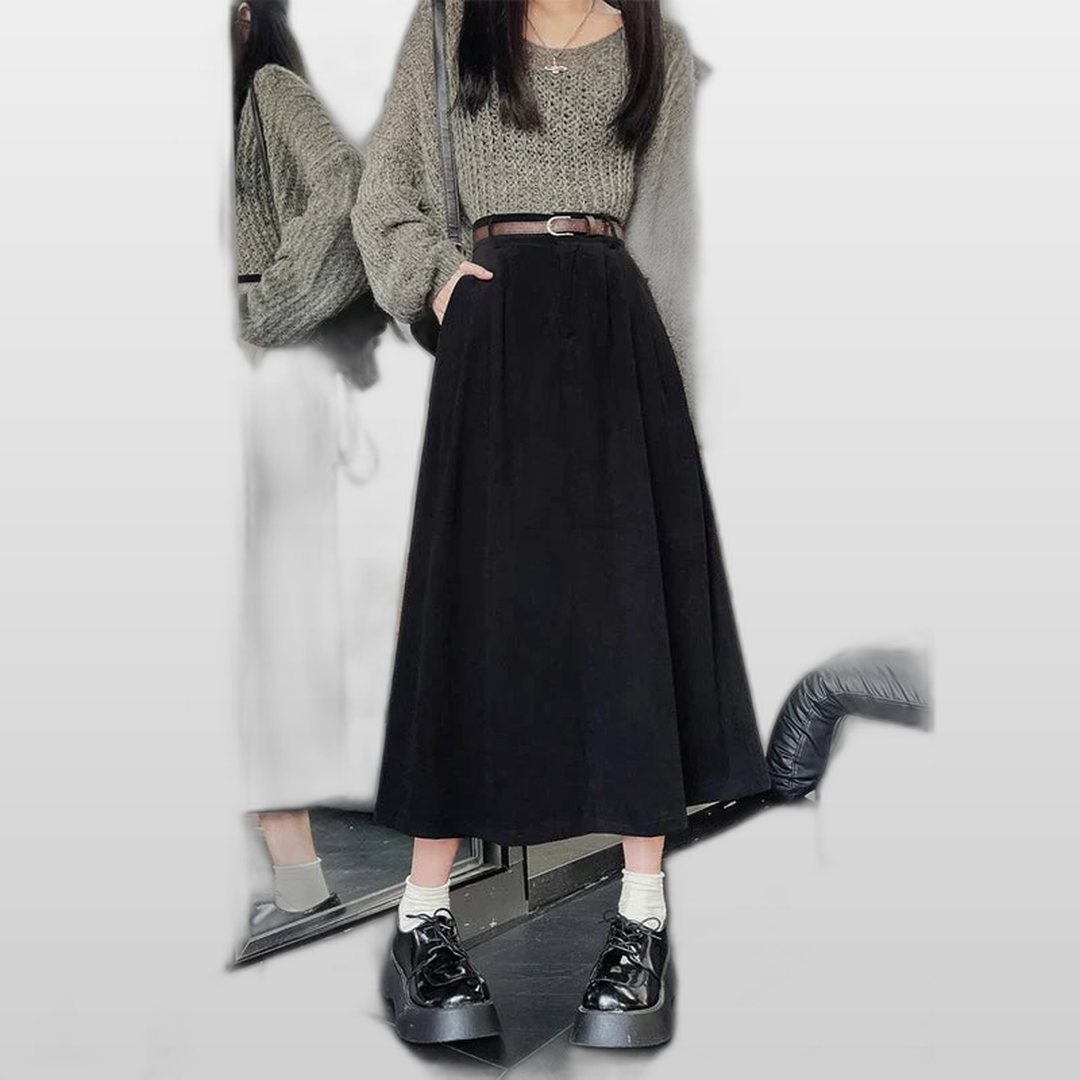 ESTELLE | Women's High Waist Midi Skirt