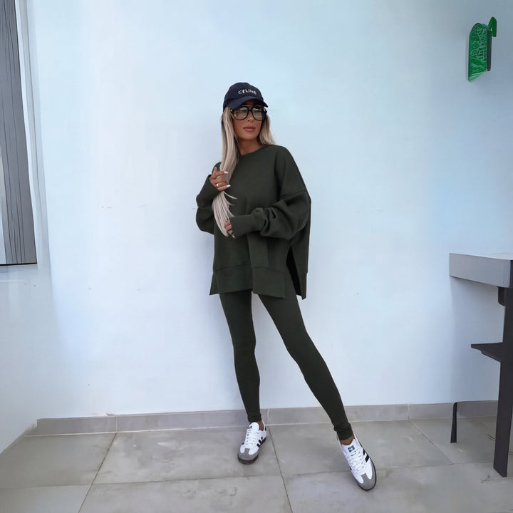 YACHI | Casual Long Sleeve Sweatshirt Set