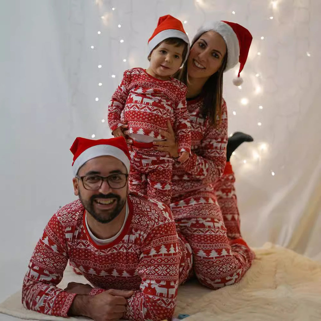 Matching Family Christmas Pajamas in red