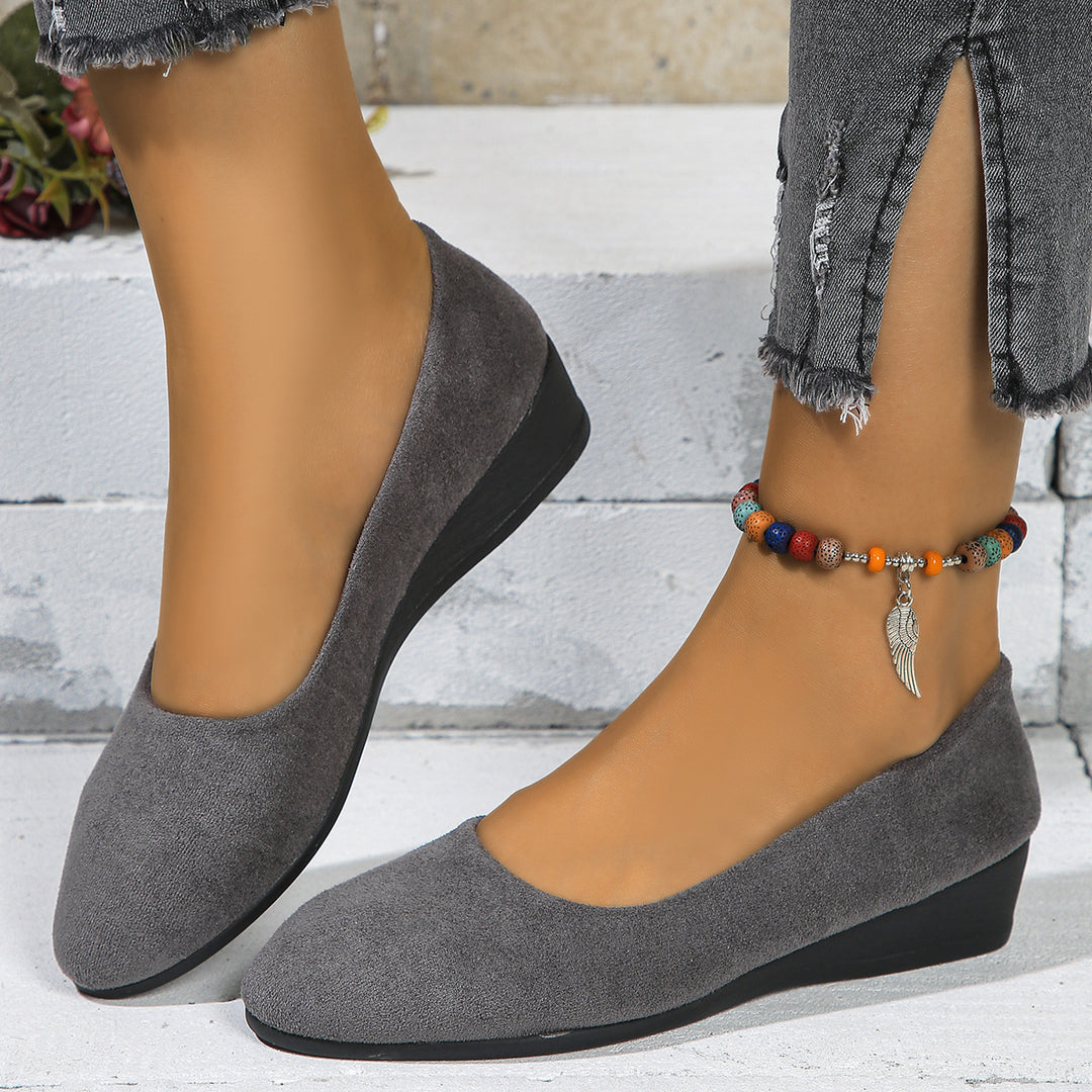 Women's Wedge Orthopedic Shoes in grey