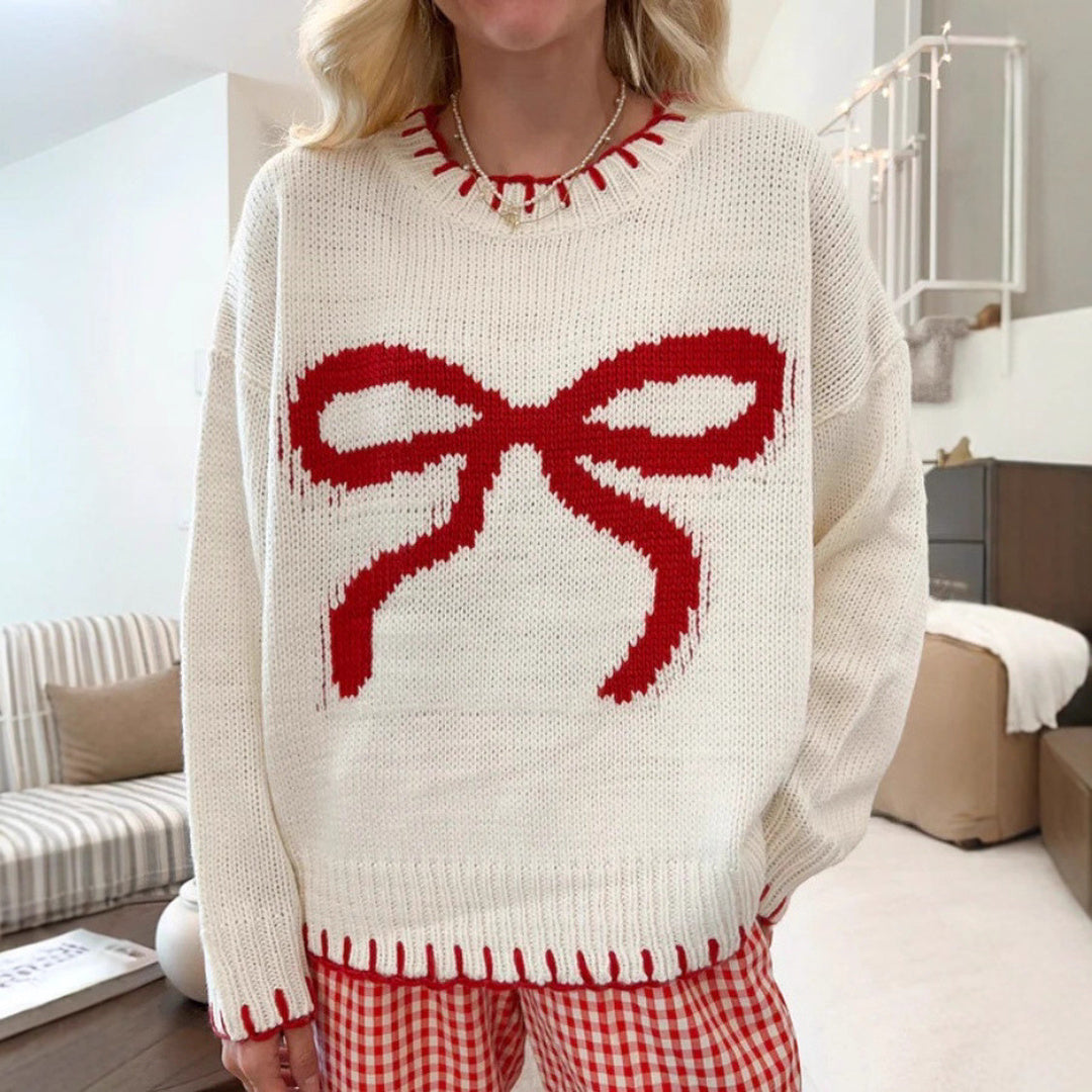 Women's Oversized Ugly Christmas Sweater detail