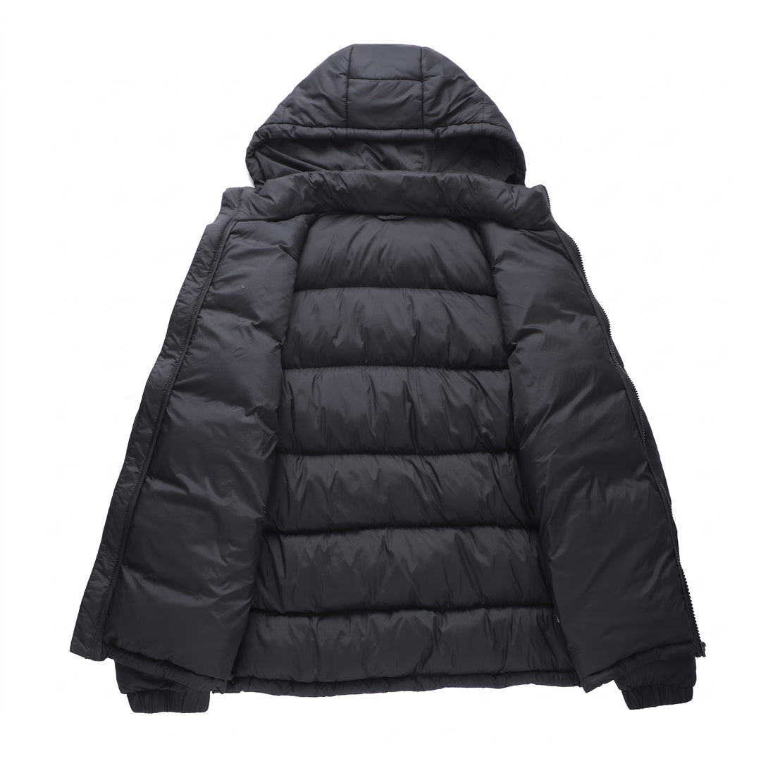 Men's Hooded Quilted Puffer Jacket, Lightweight Zip Up