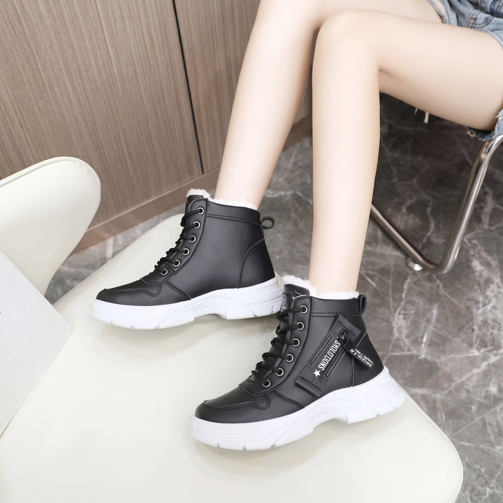 Women's Snow Comfortable Winter Boots, Fur Lined Lace Up Ankle