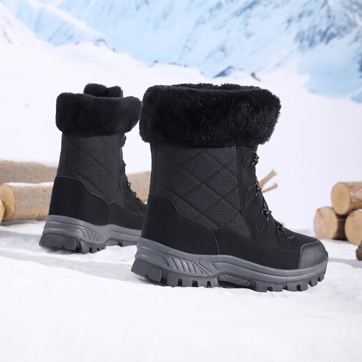 Women's Snow Comfortable Orthopedic Winter Boots, Fur Lined Lace