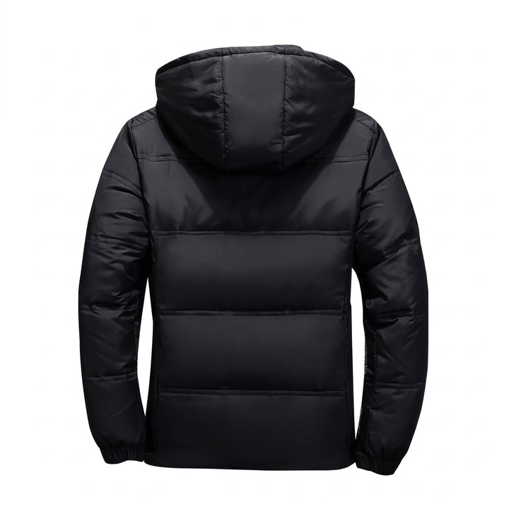 Men's Cropped Hooded Puffer Jacket, Short Winter Padded