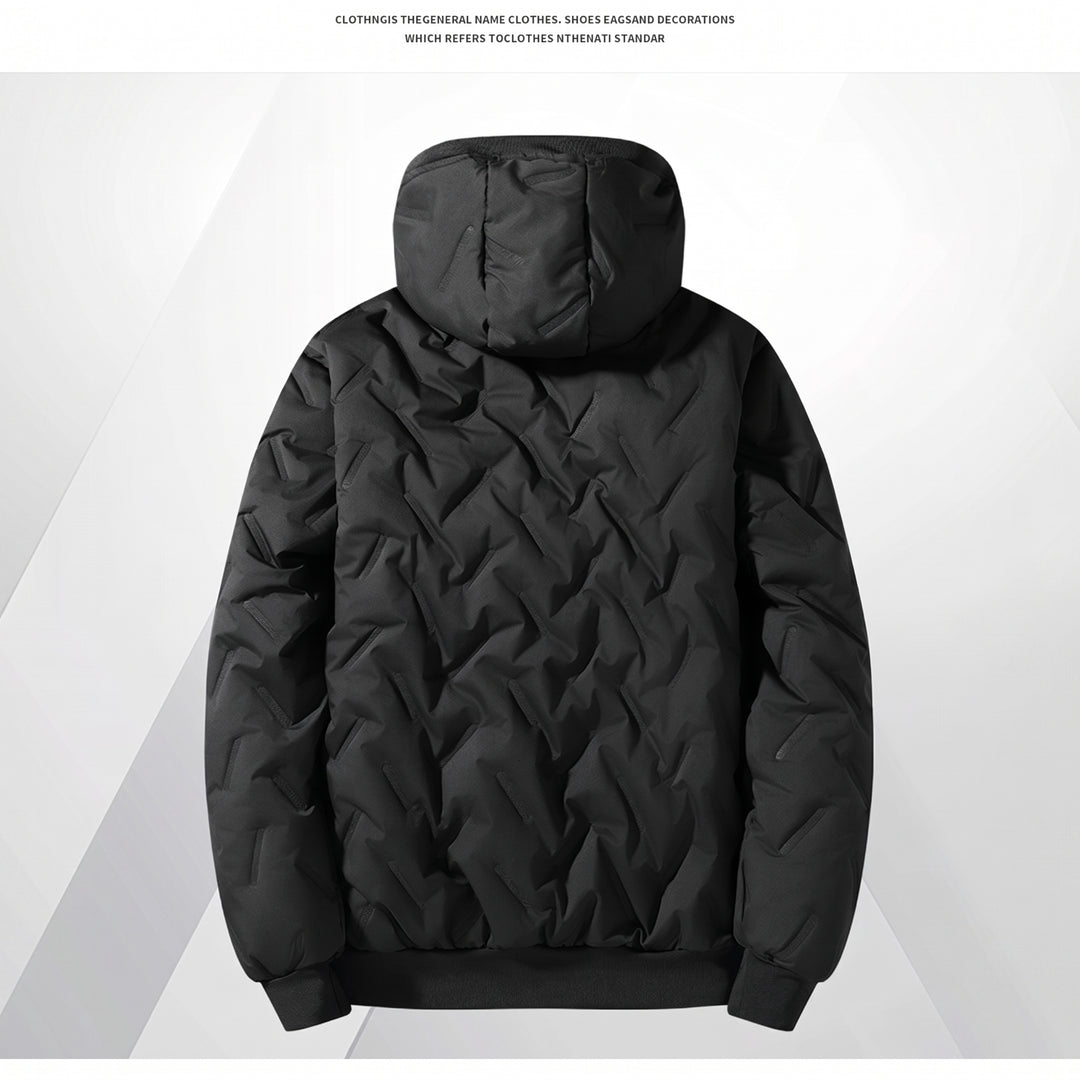 Men's Hooded Puffer Jacket, Quilted Padded Winter Coat