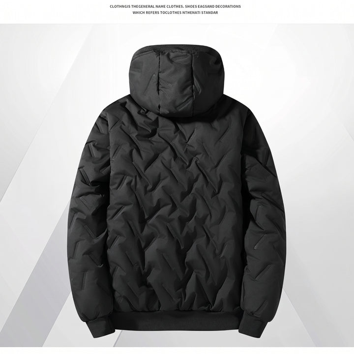 Men's Hooded Puffer Jacket, Quilted Padded Winter Coat