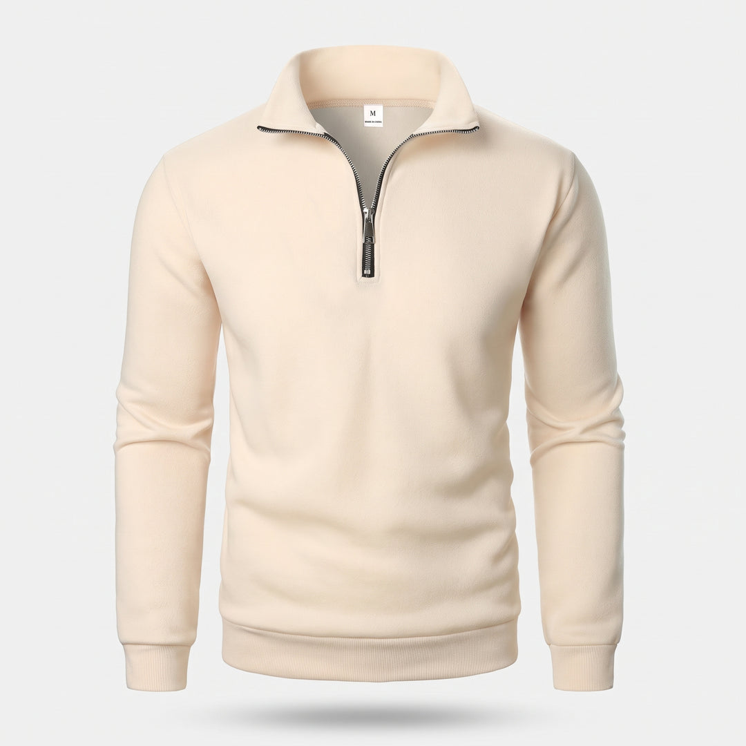 Men's Quarter Zip Sweater, Mock Neck Pullover