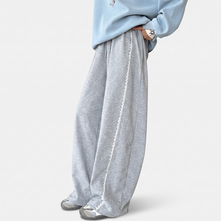 Women's Baggy Wide Leg Sweatpants, Relaxed Fit Drawstring