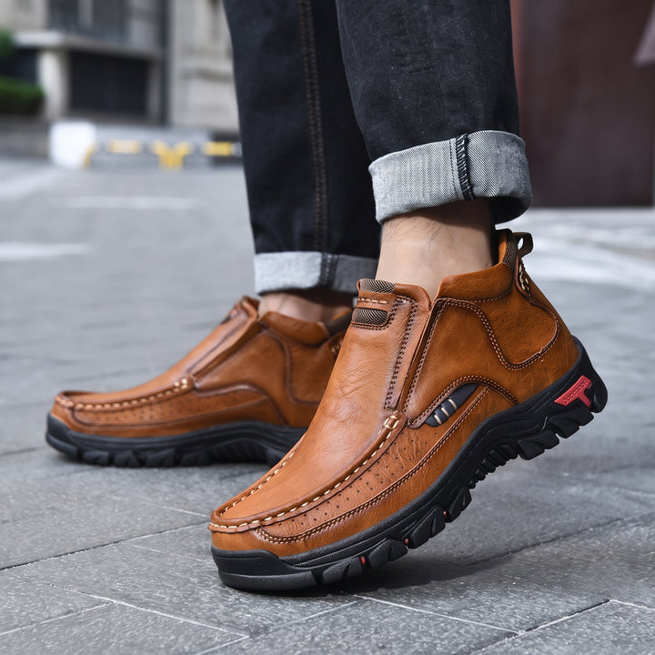 Men's Ankle Comfortable Orthopedic Winter Boots, Perforated