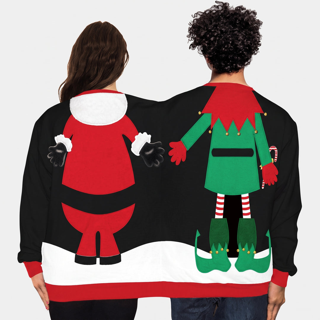 Ugly Christmas Sweater, Unisex Funny Couples Jacquard
