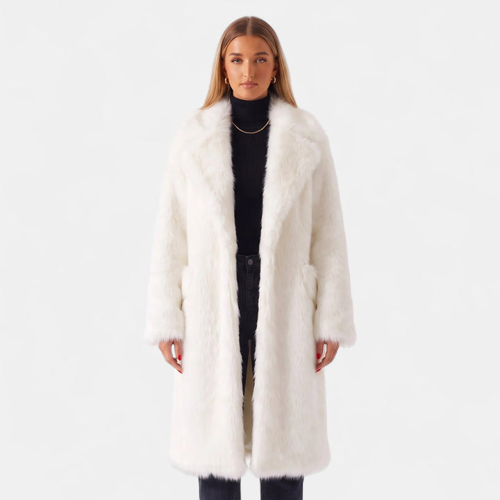 Women's Oversized Faux Fur Coat, Shaggy Open Front Boxy