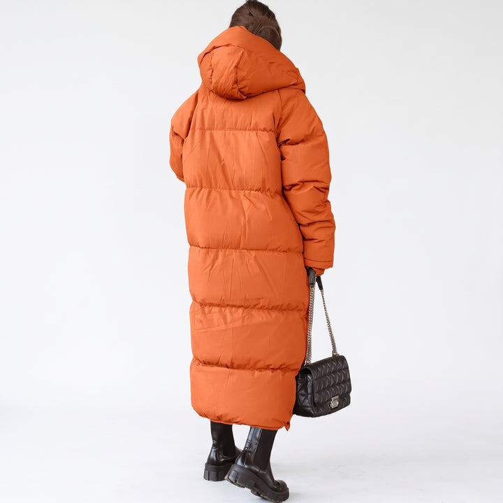 Women's Long Winter Puffer Jacket, Bubble Quilted Hooded Oversize