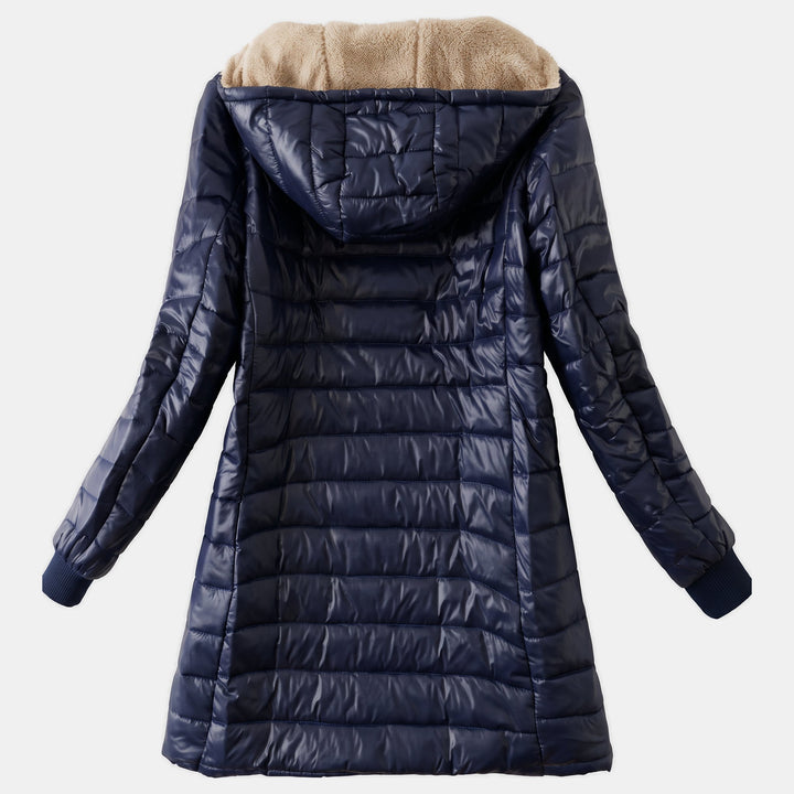 Women's Winter Puffer Jacket, Zip Front Quilted Lining