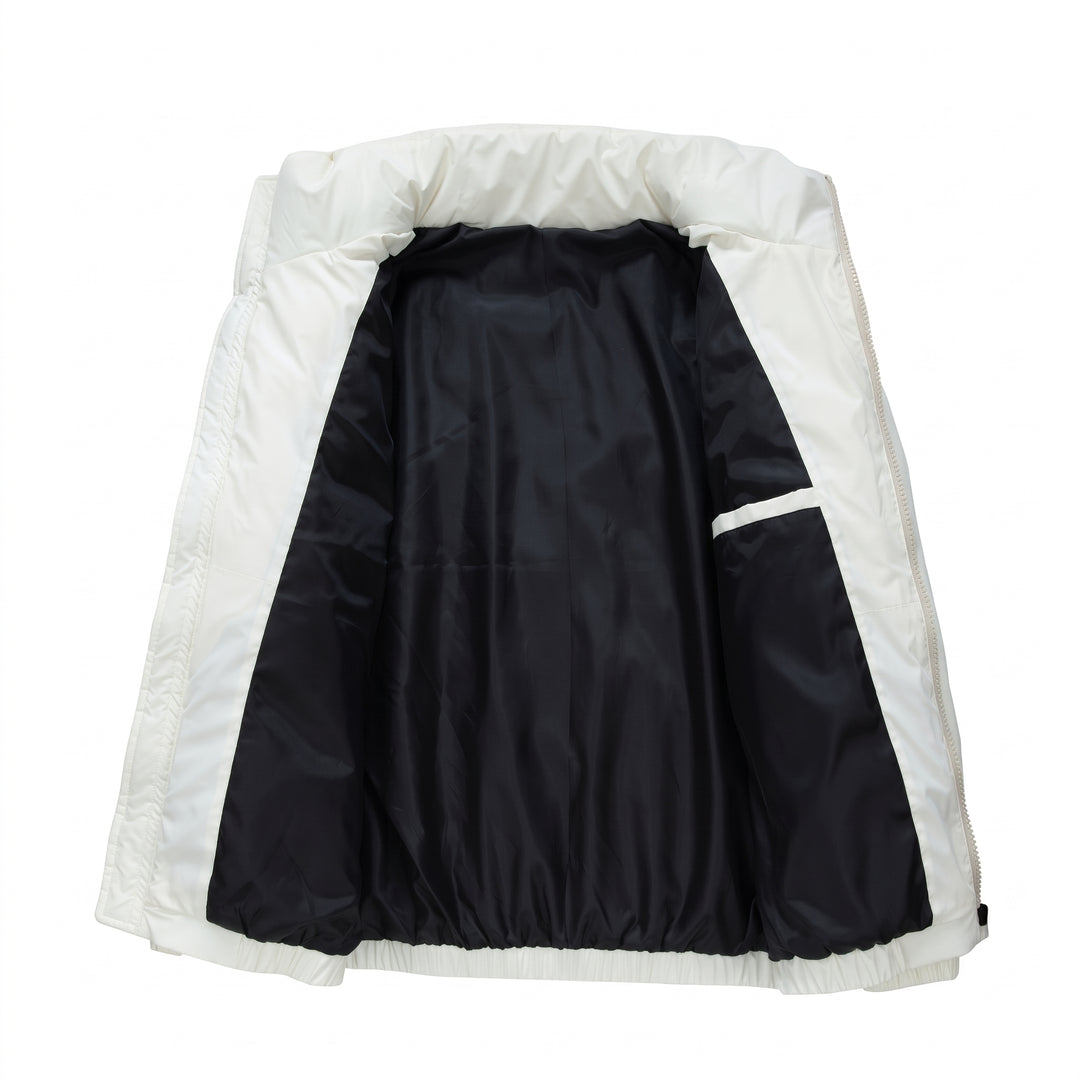 Men's Long Puffer Jacket, Stand Collar Padded Down Coat