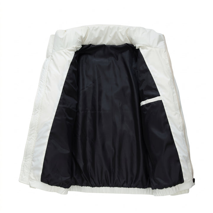 Men's Long Puffer Jacket, Stand Collar Padded Down Coat