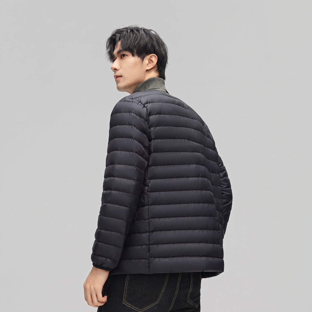 Men's Lightweight Down Puffer Jacket, Zip Up Winter Coat