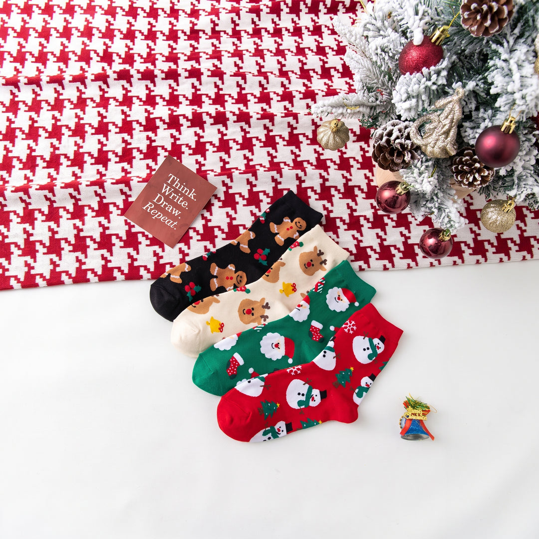 Holiday Fun Christmas Socks, Unisex Festive Jacquard