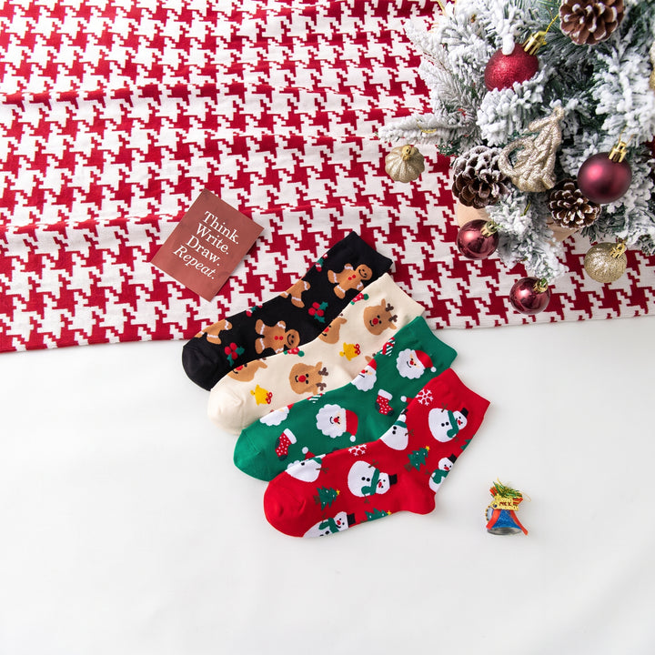 Holiday Fun Christmas Socks, Unisex Festive Jacquard
