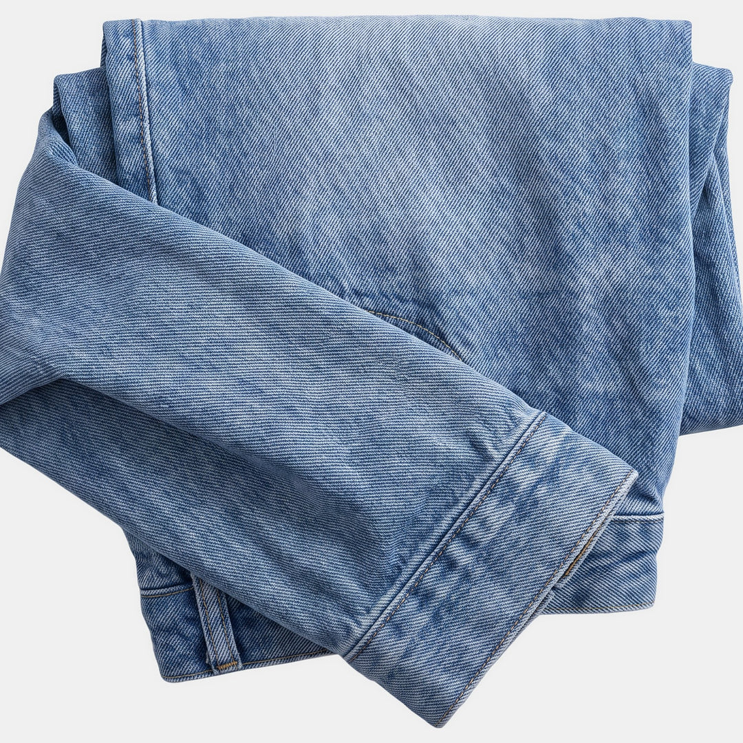 Women's Longline Oversized Denim Jacket, Button Front