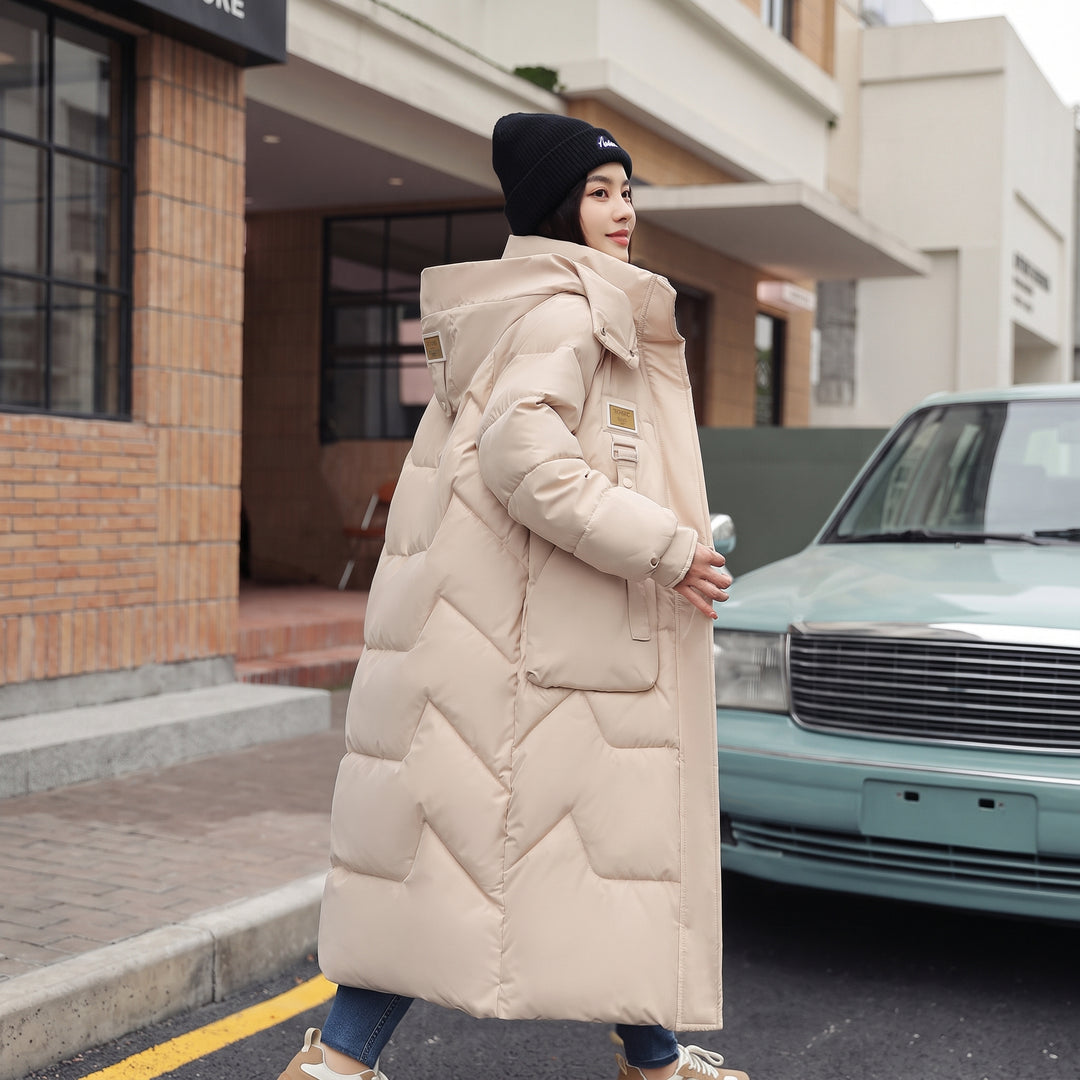 Women's Long Winter Puffer Jacket, Quilted Hooded Oversize Bubble